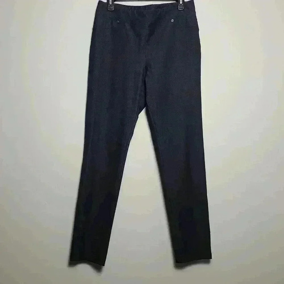 Karl Lagerfeld Dark Denim Pull On Jeggings Ankle Stretch Jeans Pants Size Medium - Picture 1 of 12